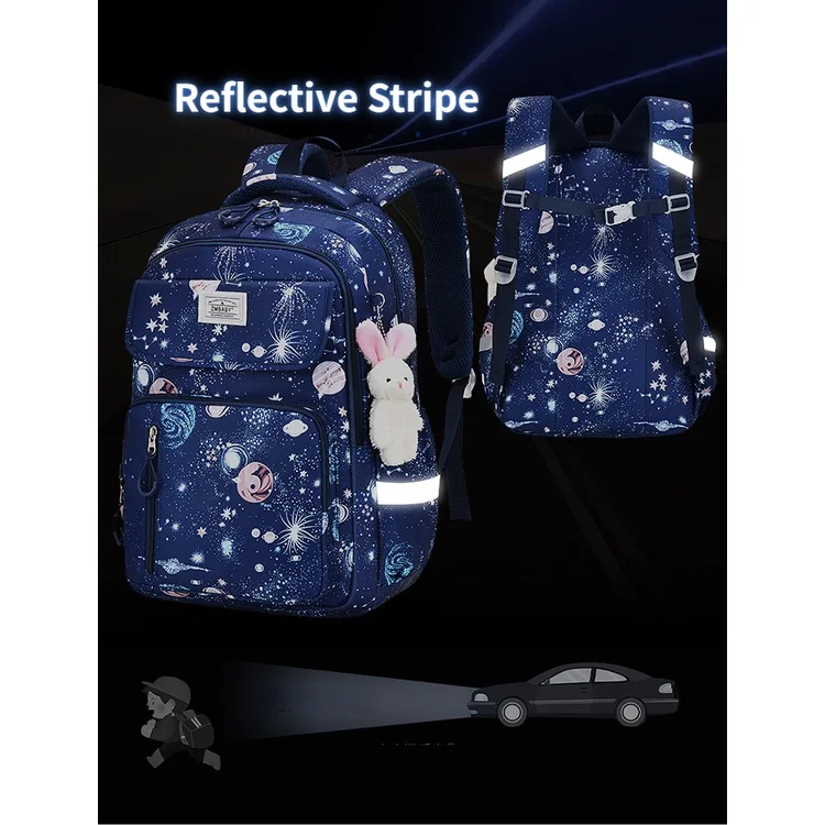Kids Students Cartoon Starry Sky Universe Bags New Children Light Leisure Large Capacity Backpacks for Girl Boy Back To School