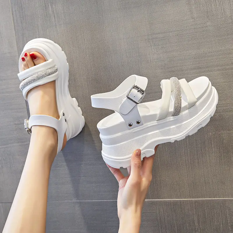 Женские повседневные туфли в Корейском стиле однотонные женские с открытым