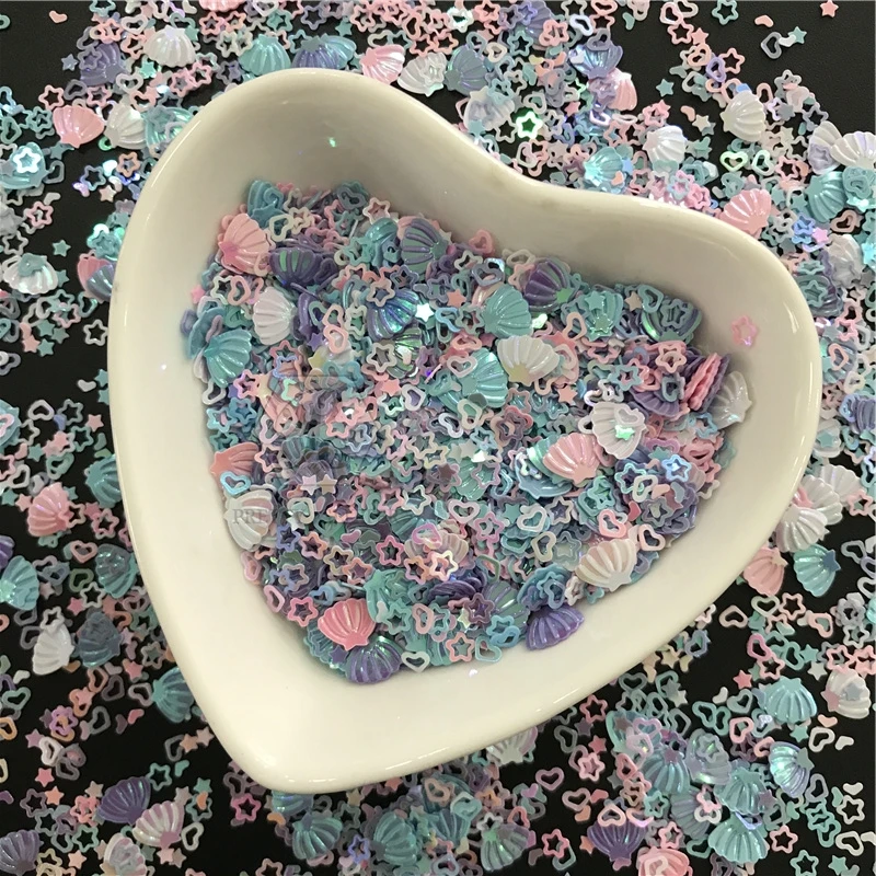 

PrettyG 10g Blue Purple Pink Mixes PVC Sequins Nail Art Glitter Hand Clothing Crafts Festival Slime Filler DIY Accessories