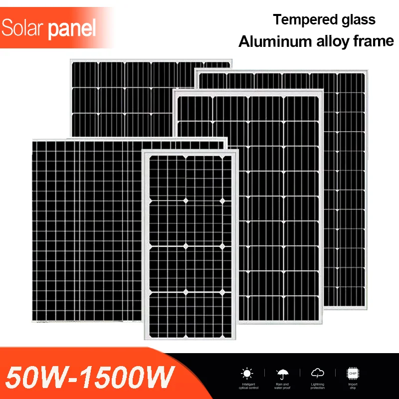 

18V Solar Panel High-Power Rigid Panel Used For Photovoltaic Power Generation In Outdoor RV Ship Home Power Generation System
