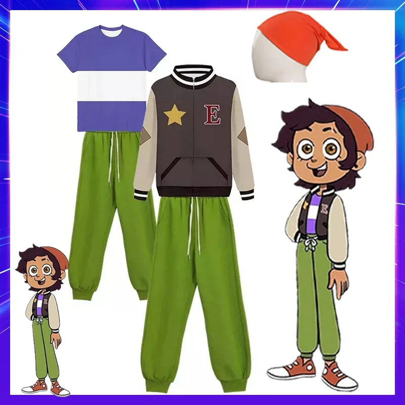 Аниме Дом Совы Cos Luz Noceda Косплей Костюм Футболка Куртка Пальто Шляпа Брюки Унисекс