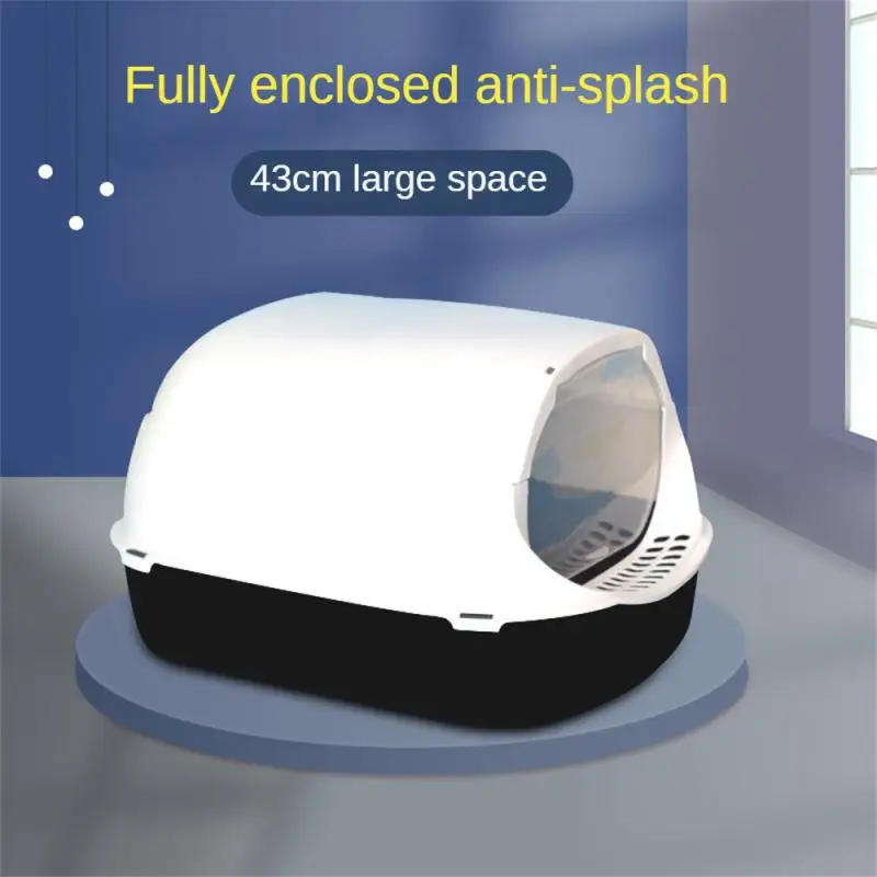 

Cat Litter Basin Fully Enclosed Cat Toilet Splash Proof And Odor Proof Flip Over Cat Excrement Basin Oversized Cat Litter Basin