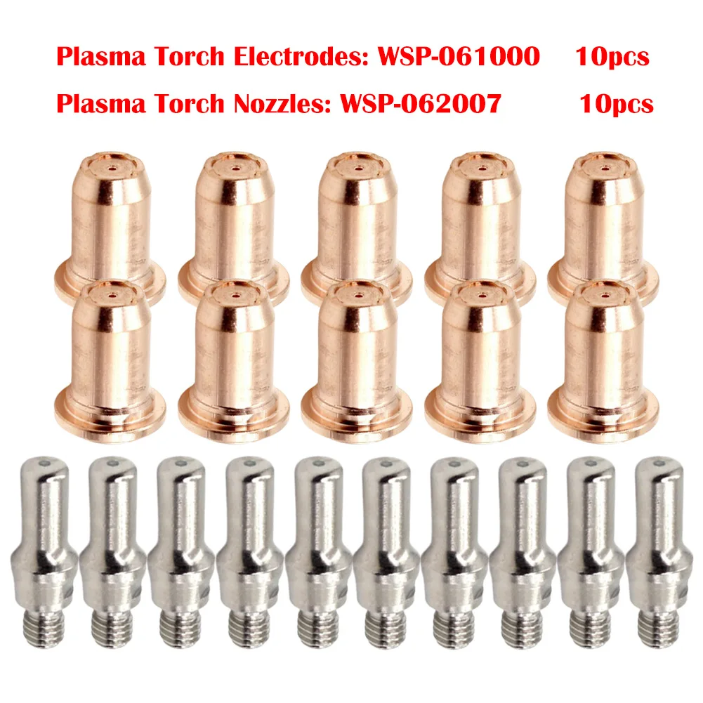 

20pcs Plasma Electrode Tips 0.9mm 30A-40A Plasma Cutters Nozzle For FORNEY 700P IPT60 IPT-40 PT40 Torch WSP-061000 WSP-062007