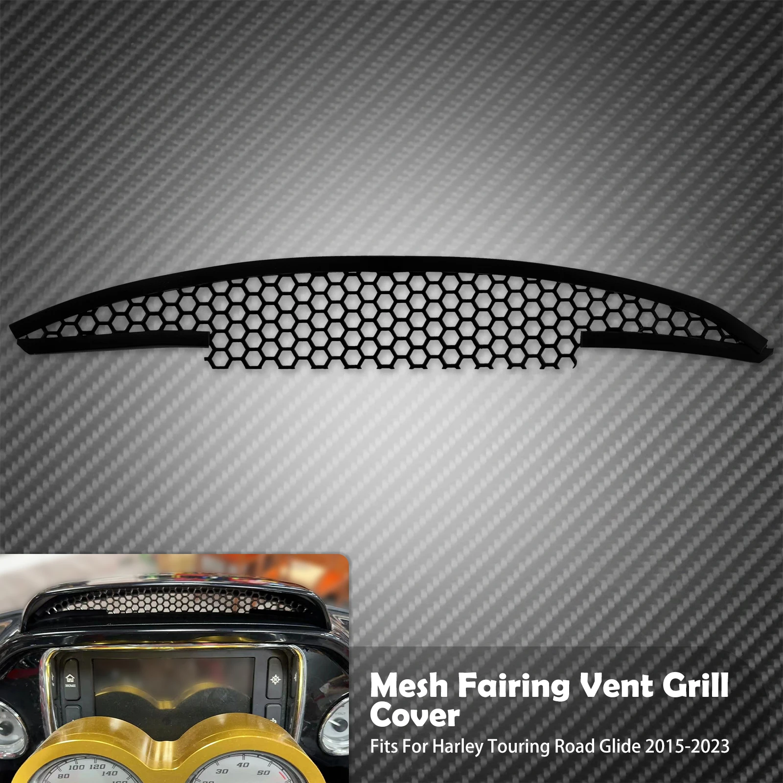 

Обтекатель мотоцикла, верхняя центральная сетка, впускной вентиляционный экран, крышка для гриля для Harley Touring Road Glide FLTRX Special Limited 2015-Later