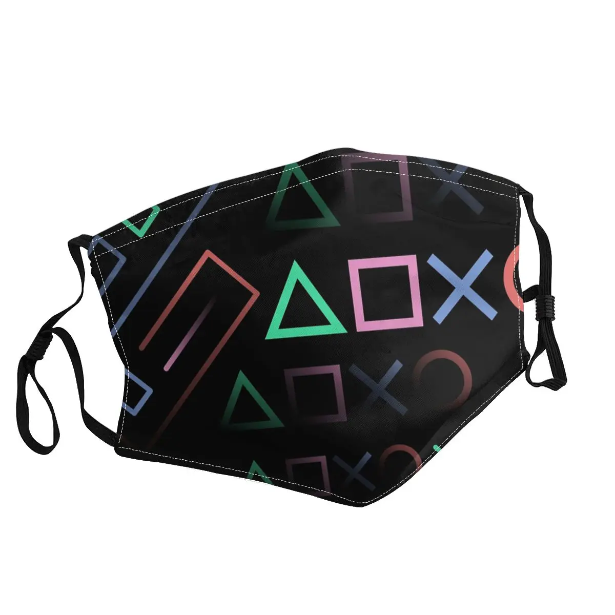 

Digital Classic Gamer Icons Pop Art Non-Disposable Face Mask Controller Buttons Icon Protection Cover Respirator Mouth Muffle