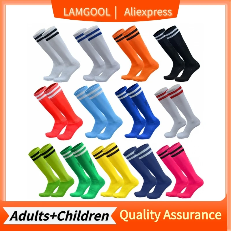 1 Pair Football Sports Socks Long  Knee Cotton Spandex Kids   Legging Stockings Soccer Baseball Ankle Adults Children Socks