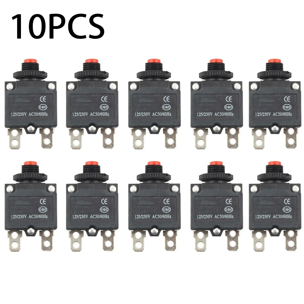 

Electrical Testing Protector Switch Fuse 10A 10x Amp Button HT-01-A WP-01