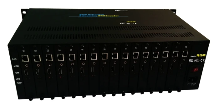 

FMUSER 16 In 1 H.264/H.265 High Definition HD IPTV Streaming Encoder-FBE216-H.265