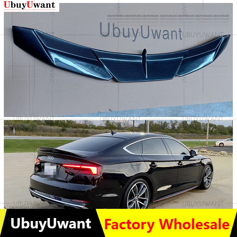 

For AUDI A5 S5 RS5 4 Doors Car Spoiler 2017 2018 2019 2020 2021 Carbon Fiber Spoiler Rear Trunk Boot Roof Wing Spoiler