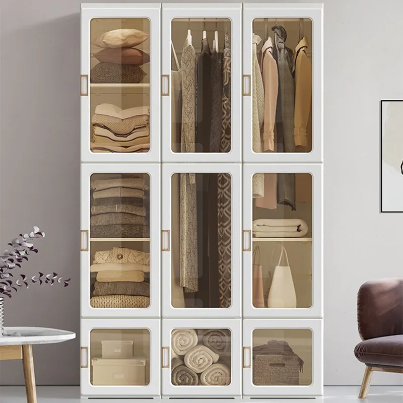 

Plastic Folding Wardrobe Storage Portable Clothes Women Items Dividers Home Meuble De Rangement Interior Decoration