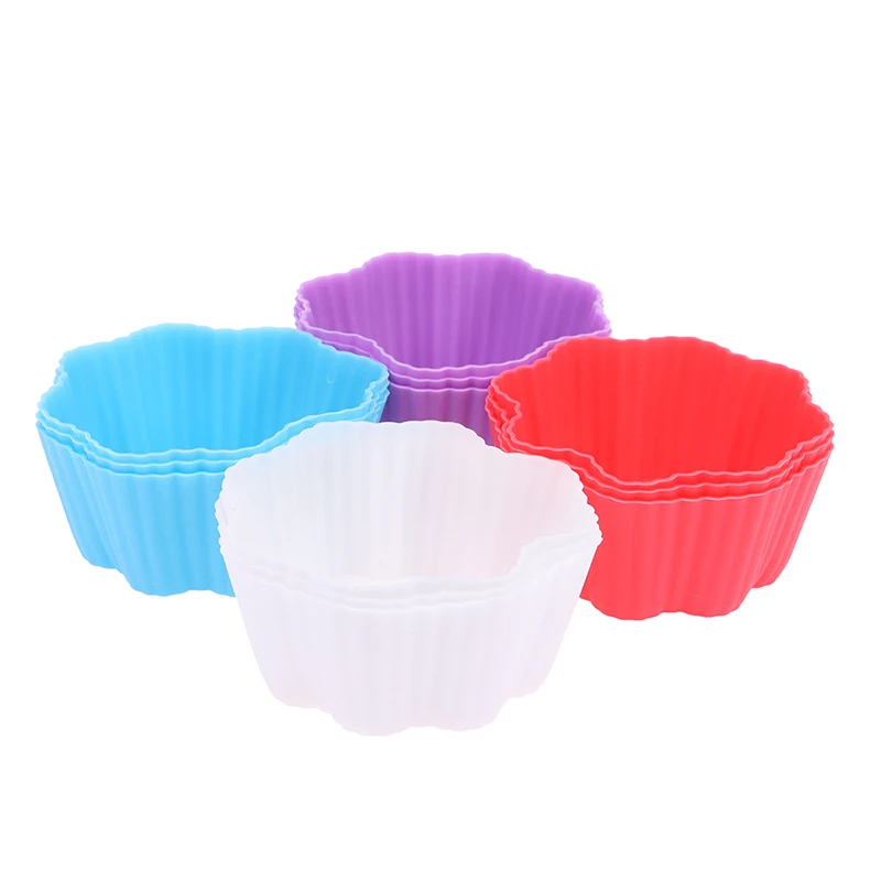 

6Pcs Silicone Cake Cupcake Cup Tool Bakeware Baking Silicone Mold Muffin Mould