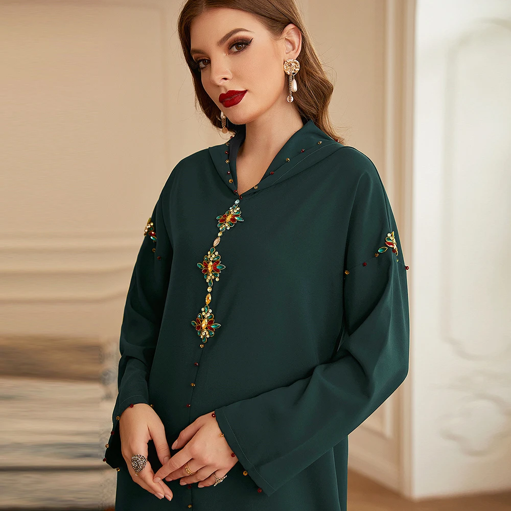 

Abaya платье Саудовская Аравия стстразы разразразумное платье Abaya длинное Khimar платье для Рамадана Исламская одежда