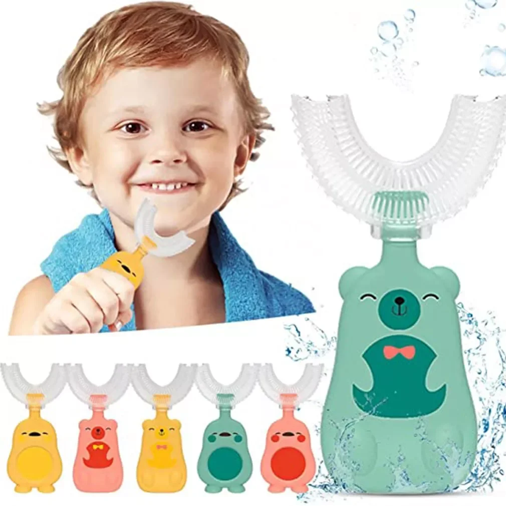 

Children's Toothbrush Newborns U-shaped Child Toothbrush Teethers Soft Silicone Newborn Brush Kids Teeth Oral Care Cleaning
