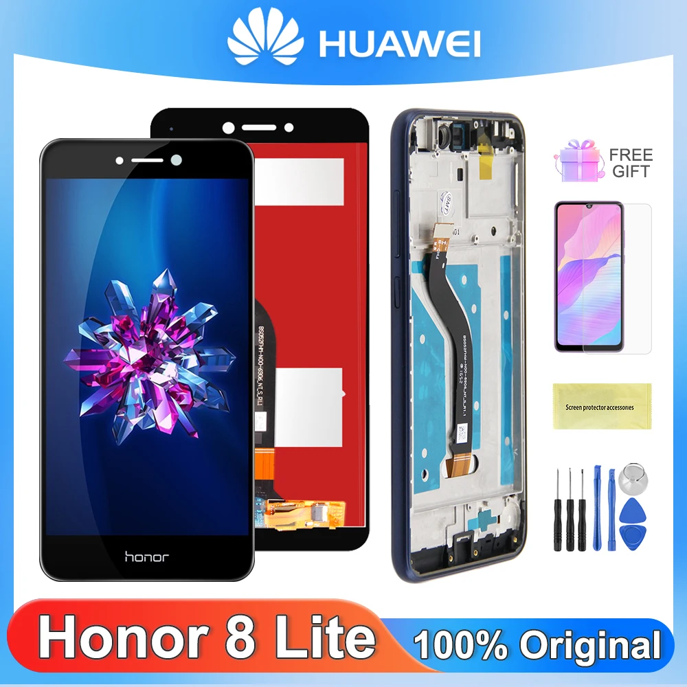 Экран дисплея 5 2 дюйма для Huawei Honor 8 Lite ЖК-дисплей сенсорный экран с рамкой замены