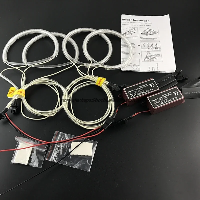 

Для Mazda 3 mazda3 2002-2007 Стайлинг автомобиля 4 шт. белые кольца для фар CCFL ангельские глазки комплект фонарей дневного света DRL