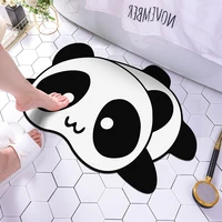 door entrance mat cute cartoon panda bath rug bathroom non slip mat toilet mat absorbent mat floor mat footpad doormat
