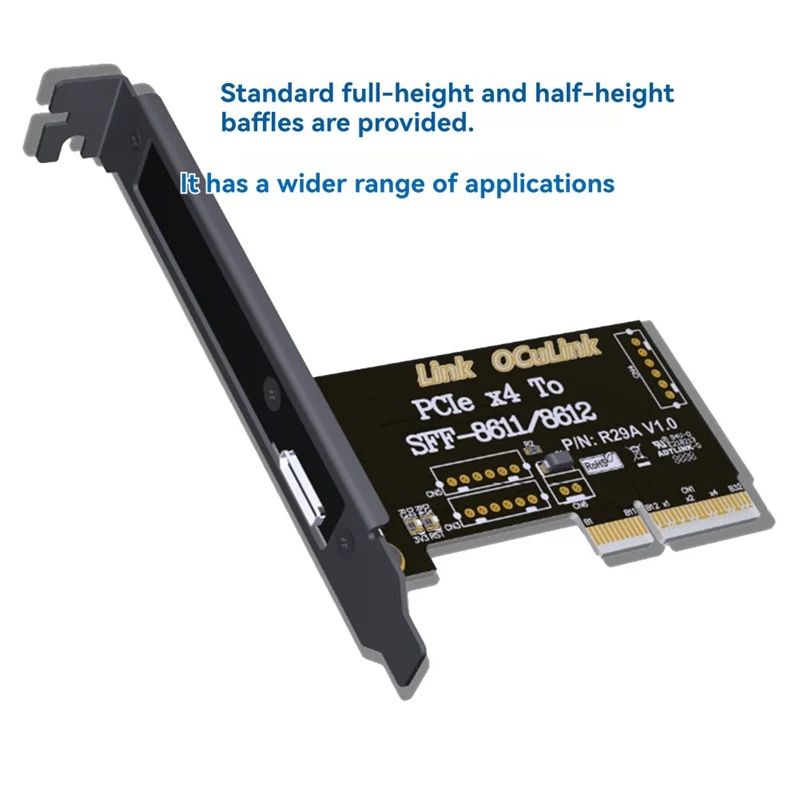 Фото Адаптерная карта PCIe 4.0 X4 для SFF-8611/8612, внешний высокоскоростной интерфейс расширения PCIe X4 4.0, внешний корпус для подключения №5