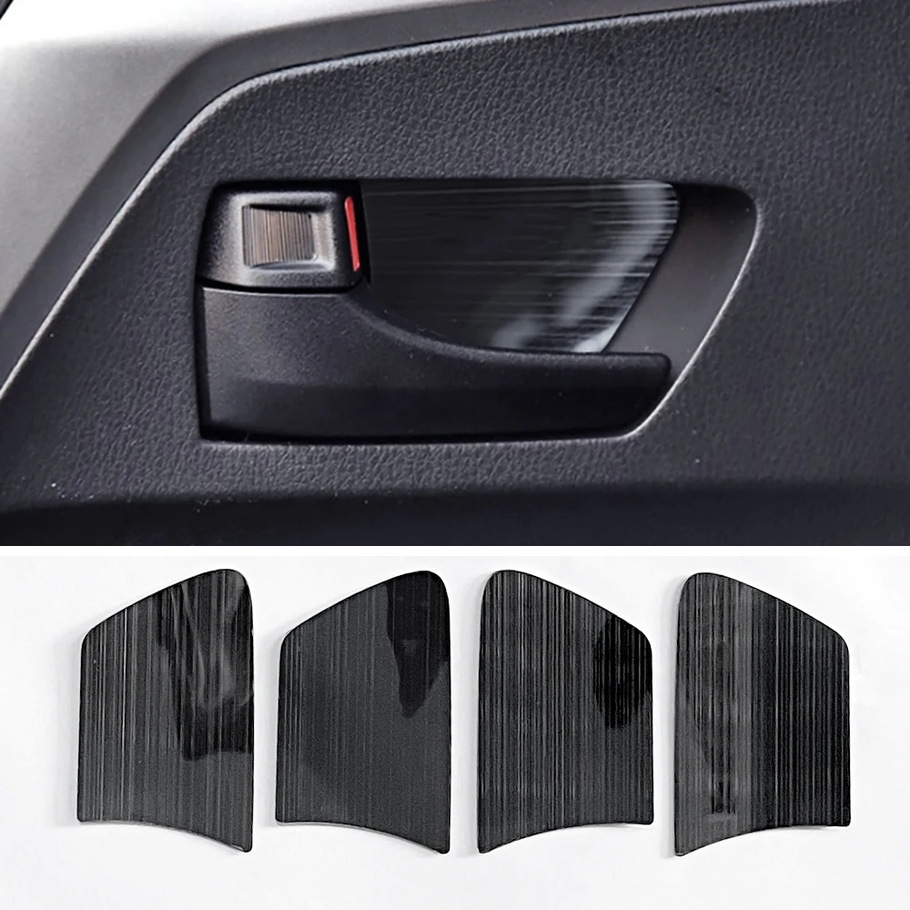 

Аксессуары для 2014-2018 Toyota RAV4 внутренняя дверная ручка отделка молдинговые крышки черный металл Матовый