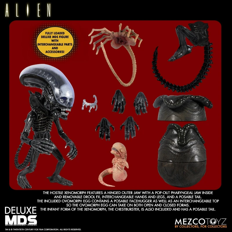 

Genuine Spot MEZCO Ant MDS Designer 7 Inch Q Version Deluxe Version Alien A1 Hand Model Decoration Toy Monster