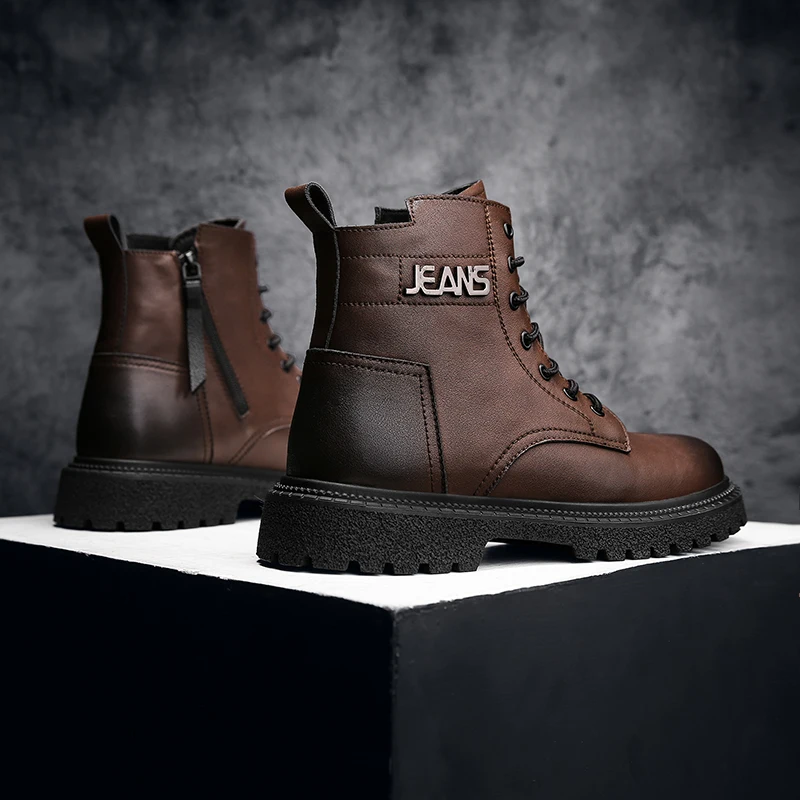 GR-7320 MARTIN BOOTS WALKING SHOES MEN'S HUNTING BOOTS TACTICAL SHOES DESERT COMBAT ANKLE LEATHER MOUNTAINEERING SHOES