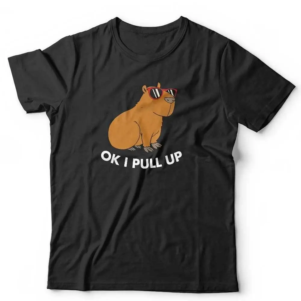 

Ok I Pull Up футболка унисекс и капибара Cute вечерние Animal Lover смешной мем
