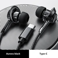 2022 new style type c 3 5mm wired headphone with mic earphone microphone headset music sport game earbuds