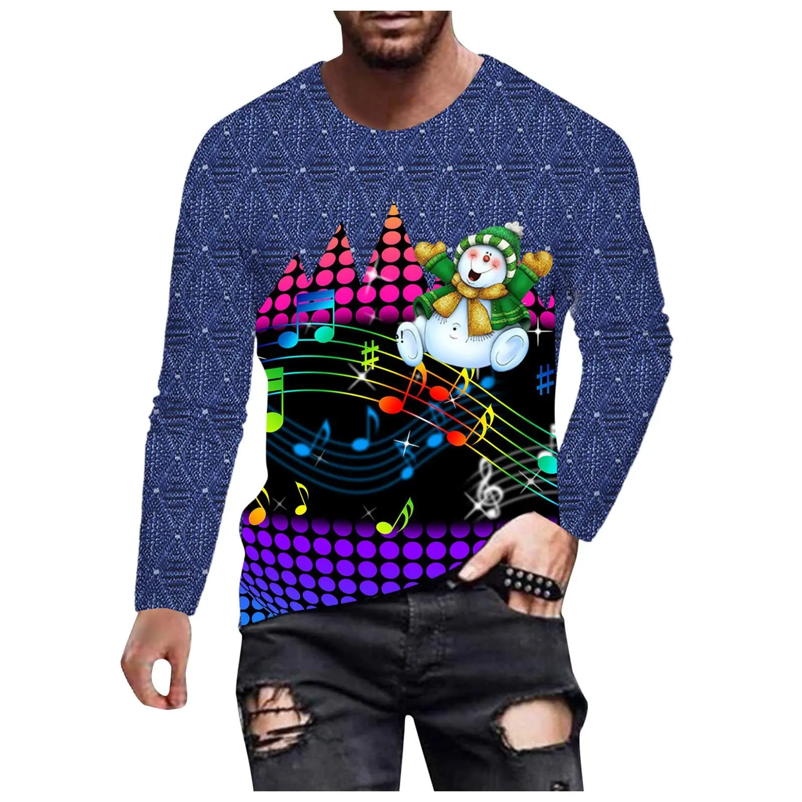 Футболка с принтом Санта-Клауса