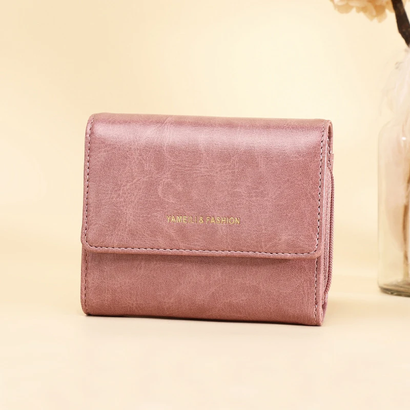 

Fashion Women's Wallet for PU Leather Short Luxury Designer Purse Card Holder Ladies Coin Purses Pink Wallets
