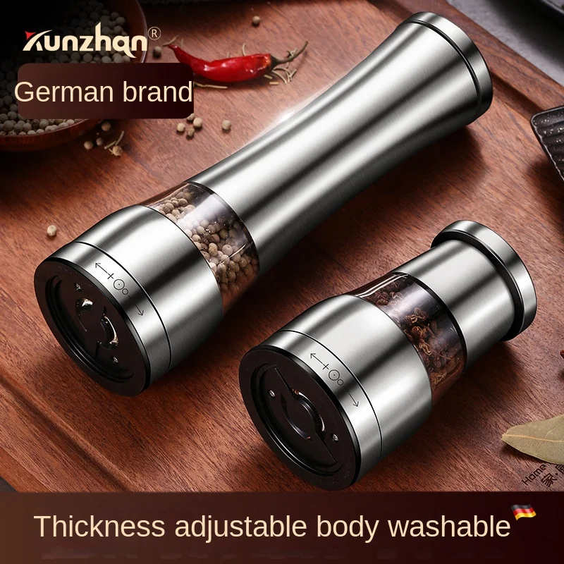 

Stainless steel creative grinder manual household pepper freshly ground wheat flour mixer grinding bottle kitchen supplies