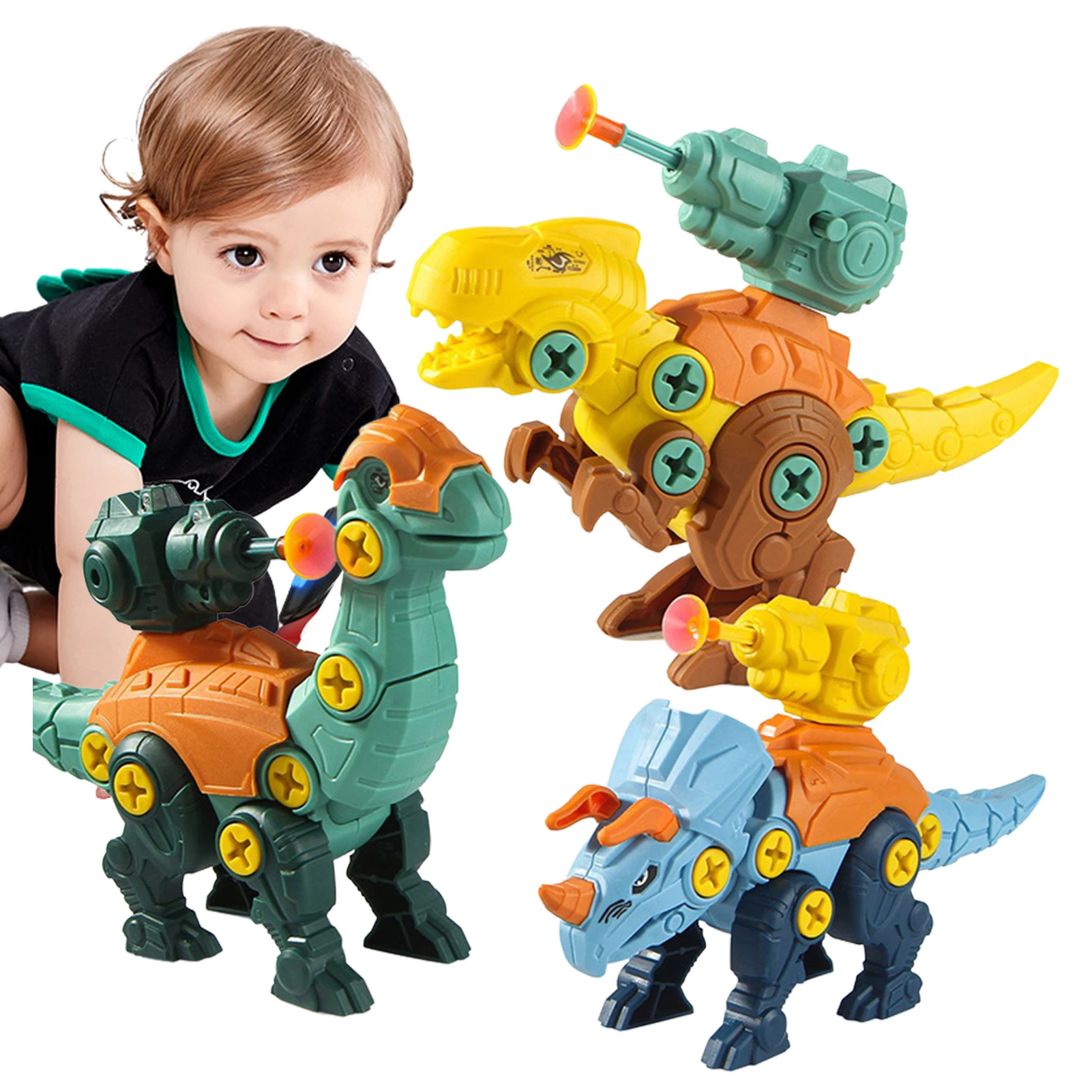 

Take Apart Dinosaur Puzzle Toys With Electric Drill Learning Educational Building Construction Toys Sets Kids Birthday Gifts
