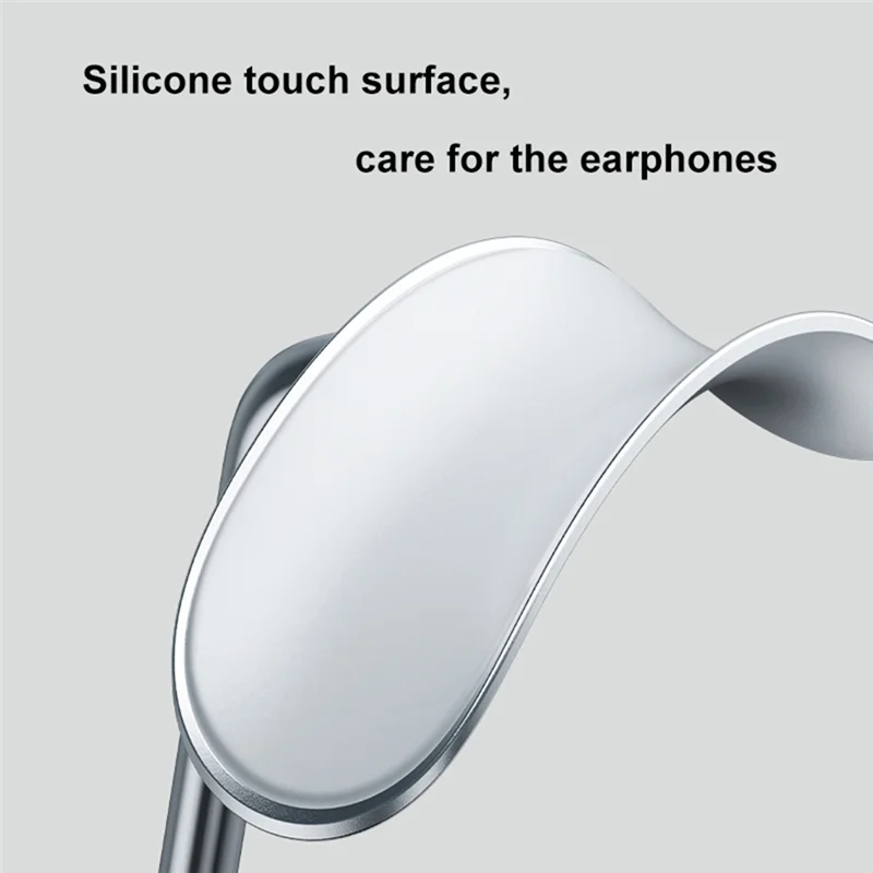 

Многофункциональная настольная полка для Airpods Max с силиконовым нескользящим ковриком, серебристая
