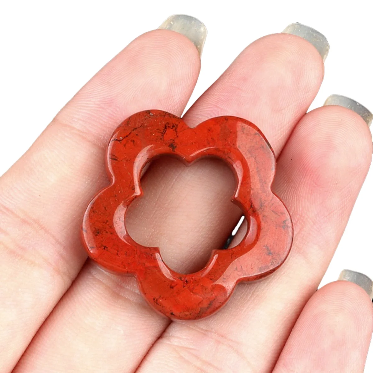 Рукоделие 30 мм цветение сливы красная яшма искусственная украшение для дома