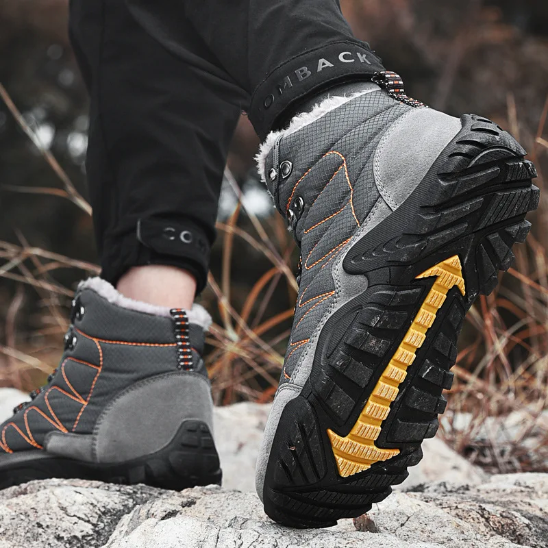 SALUDAS Men Hiking Boots Waterproof Winter Boots Mountain Climbing Sneakers Non-slip Combat Tactical Boots Hunting Shoes