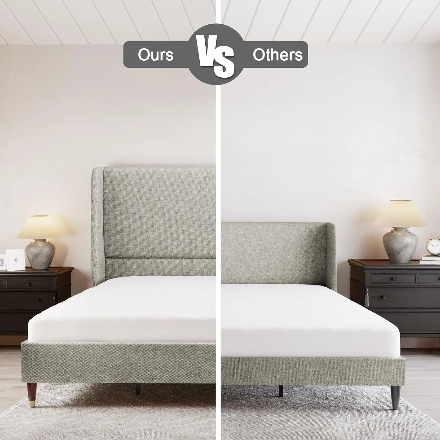 Каркас кровати King Platform 51 2 дюйма высокая мягкая кровать с высоким