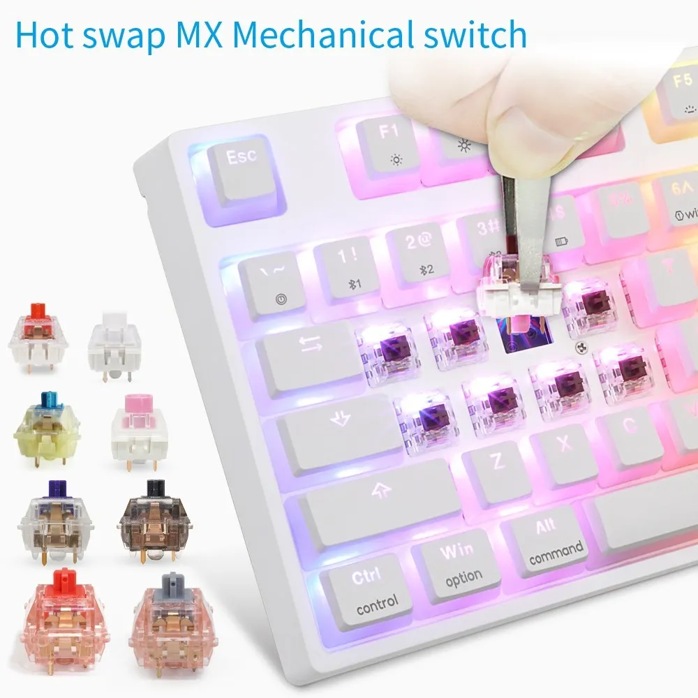 gk108 108 keys usb wired jelly keycap mechanical gaming keyboard rgb backlit mechanical gamer keyboard for desktop tablet laptop free global shipping