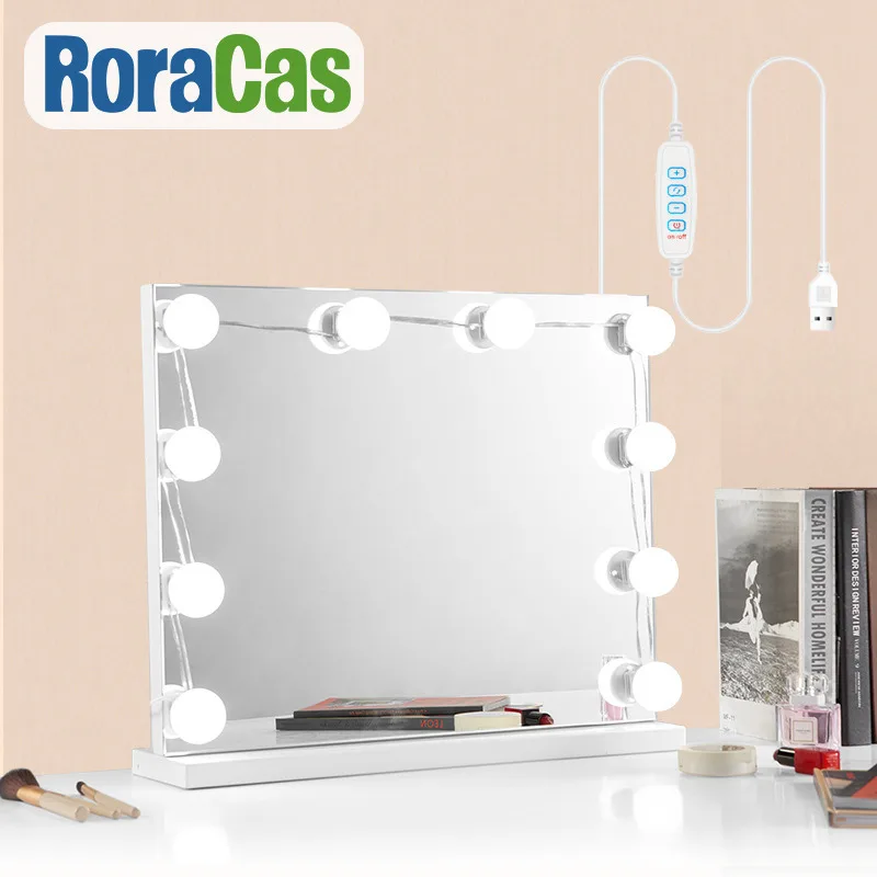 

Make Up Mirror Light Bulb LED USB Hollywood Vanity Makeup Lights Dressing Room Table Cosmetic Lighting Dimmable Wall Mirror Lamp