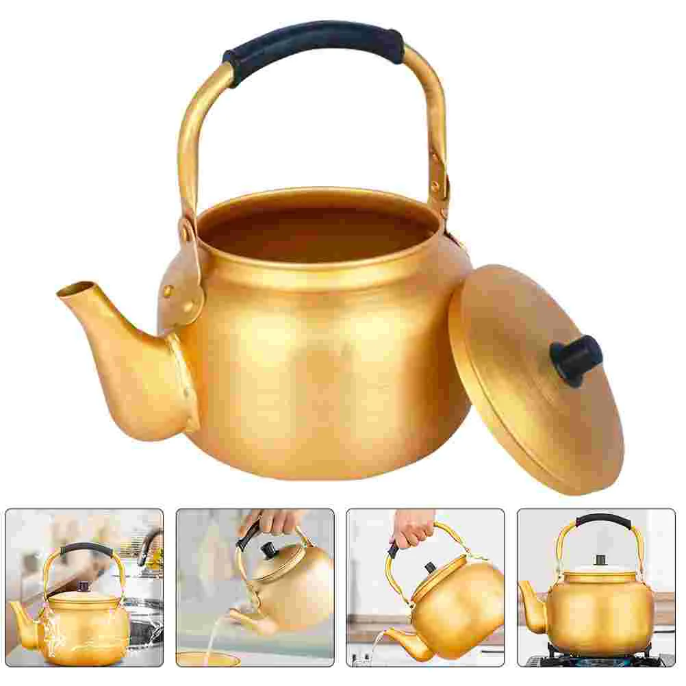 

Rice Jug Large Water Kettle Pot Stovetop Boiler Metal Handle Design Tea Teapot Portable Hot