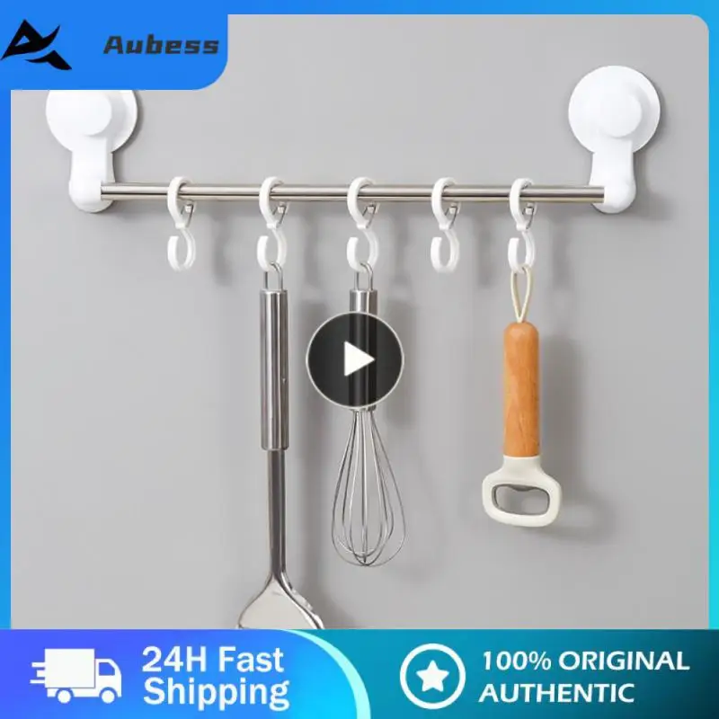 

Multifunction S-type Lock Catch Hooks Anti Falling Wardrobe Hat Bag Storage Hooks Kitchen Bathroom Cross Bar Drying Hook