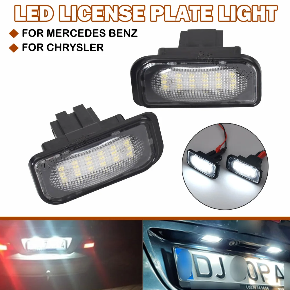 

2x подходит для Chrysler Crossfire купе родстер 2004 2005 2006 2007 2008 SMD, белый, без ошибок, светодиодные лампы для номерного знака