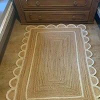 rug jute natural 100 handmade rectangle braided 4x7 feet home decor rugs for bedroom carpets for living room rugs for bedroom