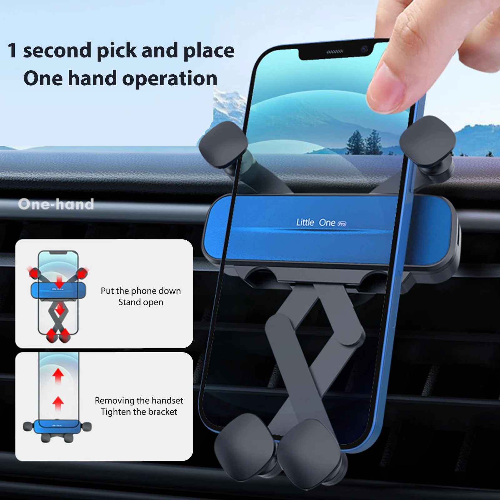 

Phone Holder Mount Auto Lock Car Phone Holder Air Vent Clip Mount Stand No Magnetic Gravity Mobile Phone Stand Support In Car