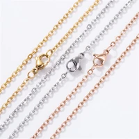 5pcs stainless steel necklace with lobster clasp for diy handmade necklace pendant jewelry accessories jewelry making finding