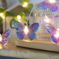 led fairy butterfly light string christmas garland lamp chain living room wedding new year party home garden decoration outdoor