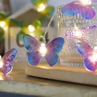 СВЕТОДИОДНАЯ Гирлянда в виде бабочки, Рождественская лампа-лента, уличное украшение для гостиной, свадьбы, нового года вечерние, дома, сада