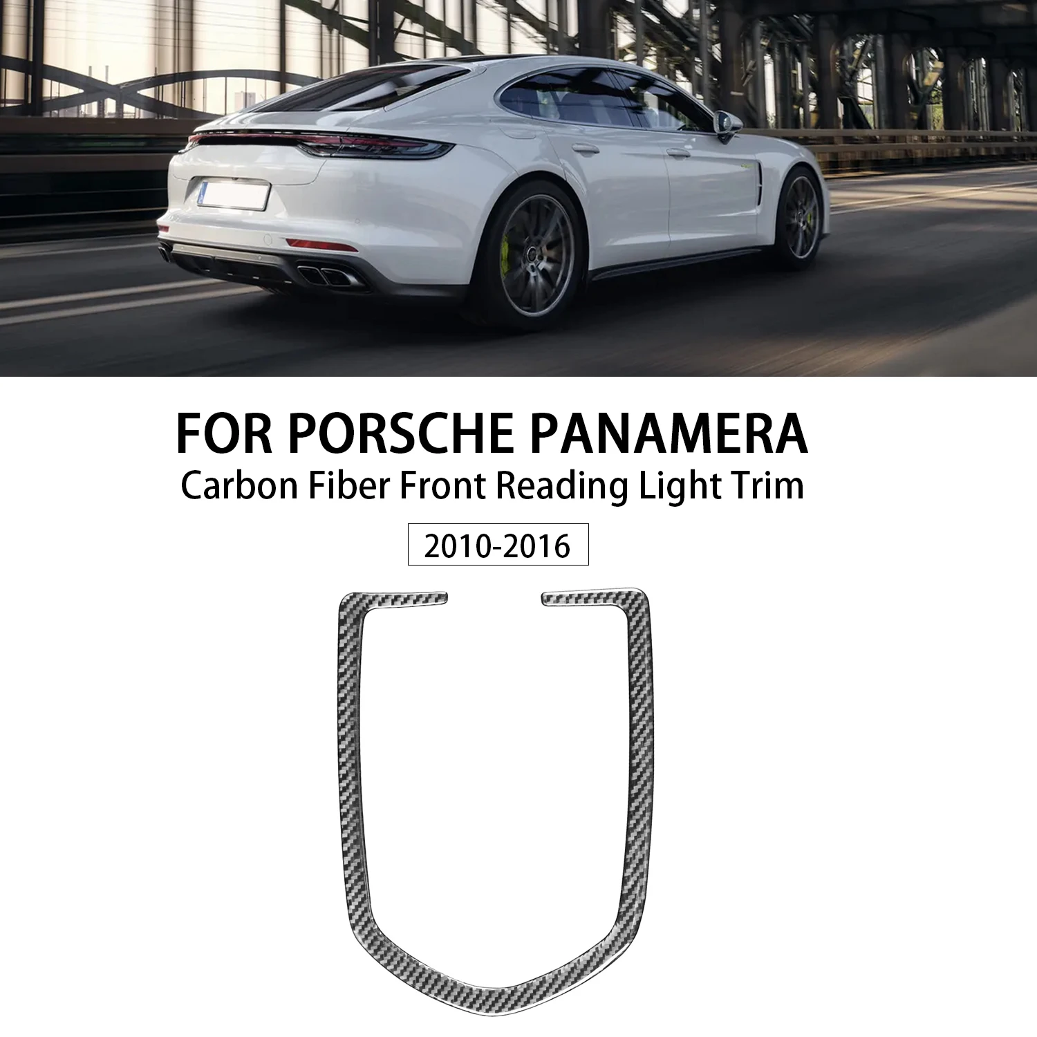 

For Porsche Panamera 2010-2016 Carbon Fiber Front Reading Light Decorative Strips Car Interiors Accessories Decoration Sticker