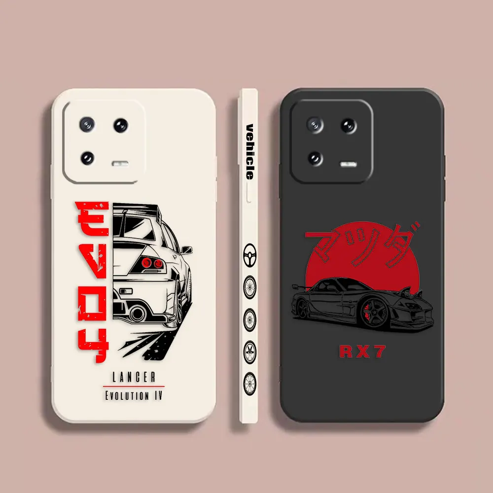 

Case For Xiaomi PCOO F3 M3 X2 6X 8 MIX 2 2S 3 4 Shark 3 5 GT Pro 4G 5G Liquid Silicone Case Japanese Toyo Sports Car God Of War