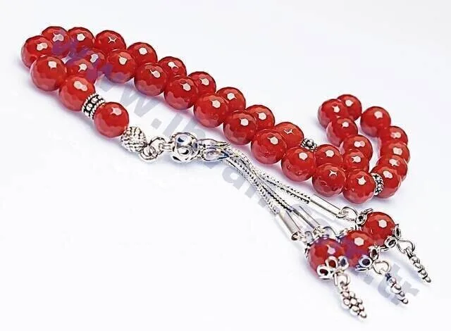 IQRAH Agate Stone Rosary (925 STERLING SILVER)