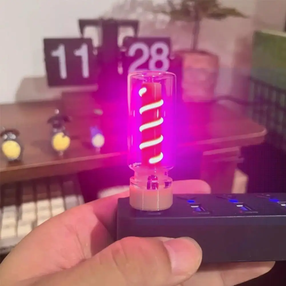 LED Handicrafts USB Filament Light Bulb DC5V Warm Yellow Red Green Blue Pink White Touch Adjustable Brightness Nightlight