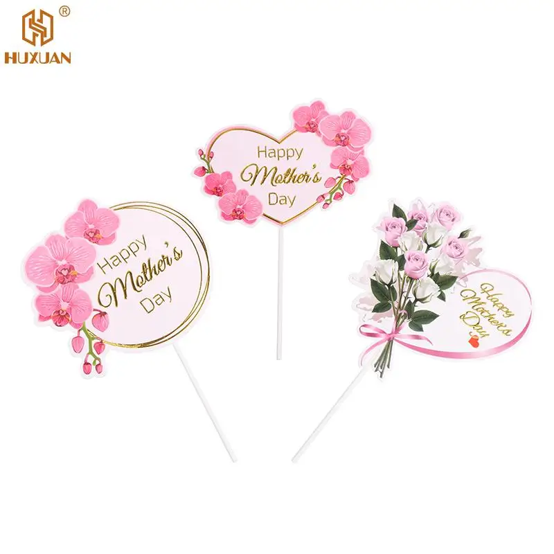 Украшение для торта из розового золота 10 шт. акриловый Топпер с буквами в форме