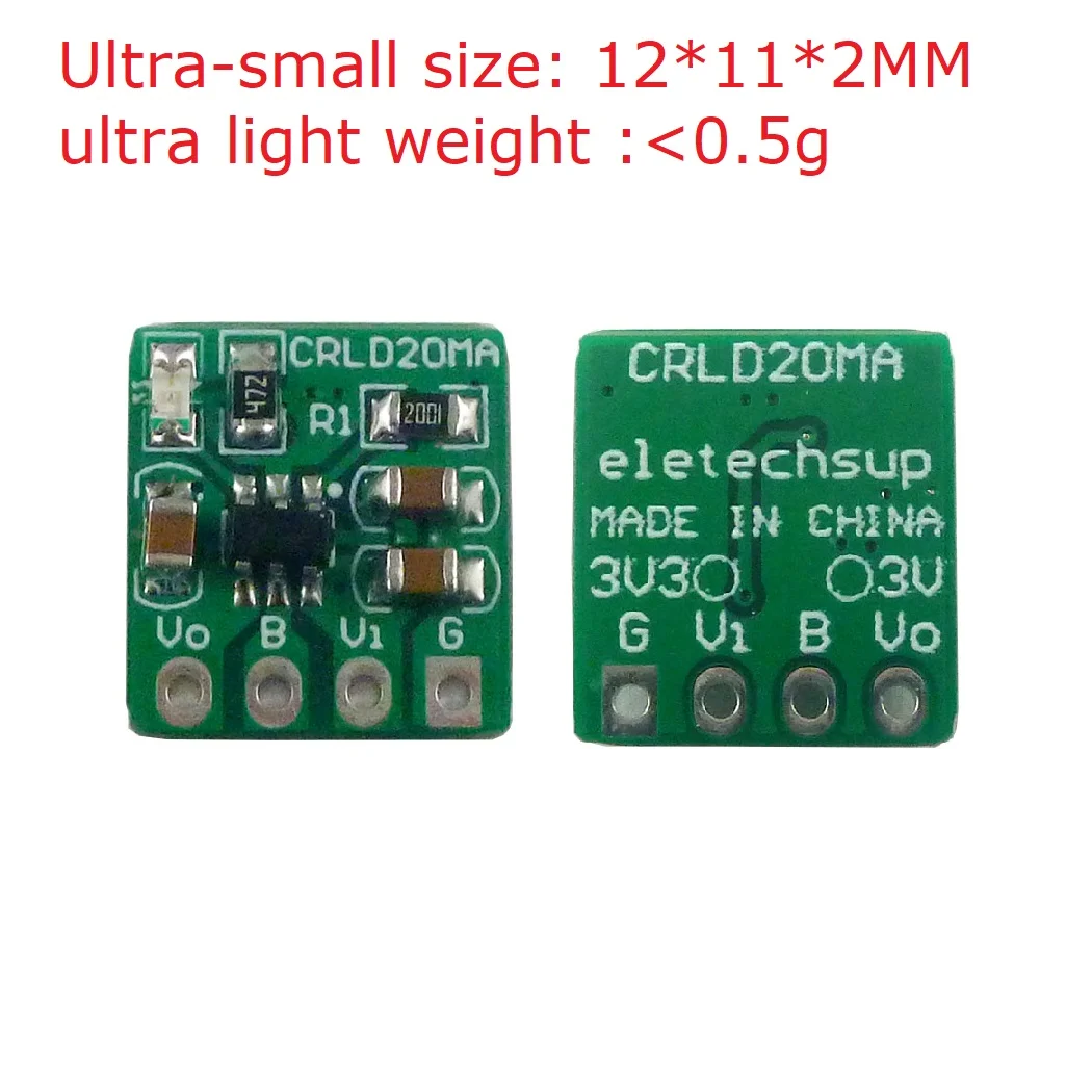 

CRLD20MA Mini 2 in 1 3.7V 3.8V Li-Ion Li-Polymer Battery Charger & 4.2V to 3.3V 3V Ldo Buck Dc Dc Converter Module Ups Diy Board